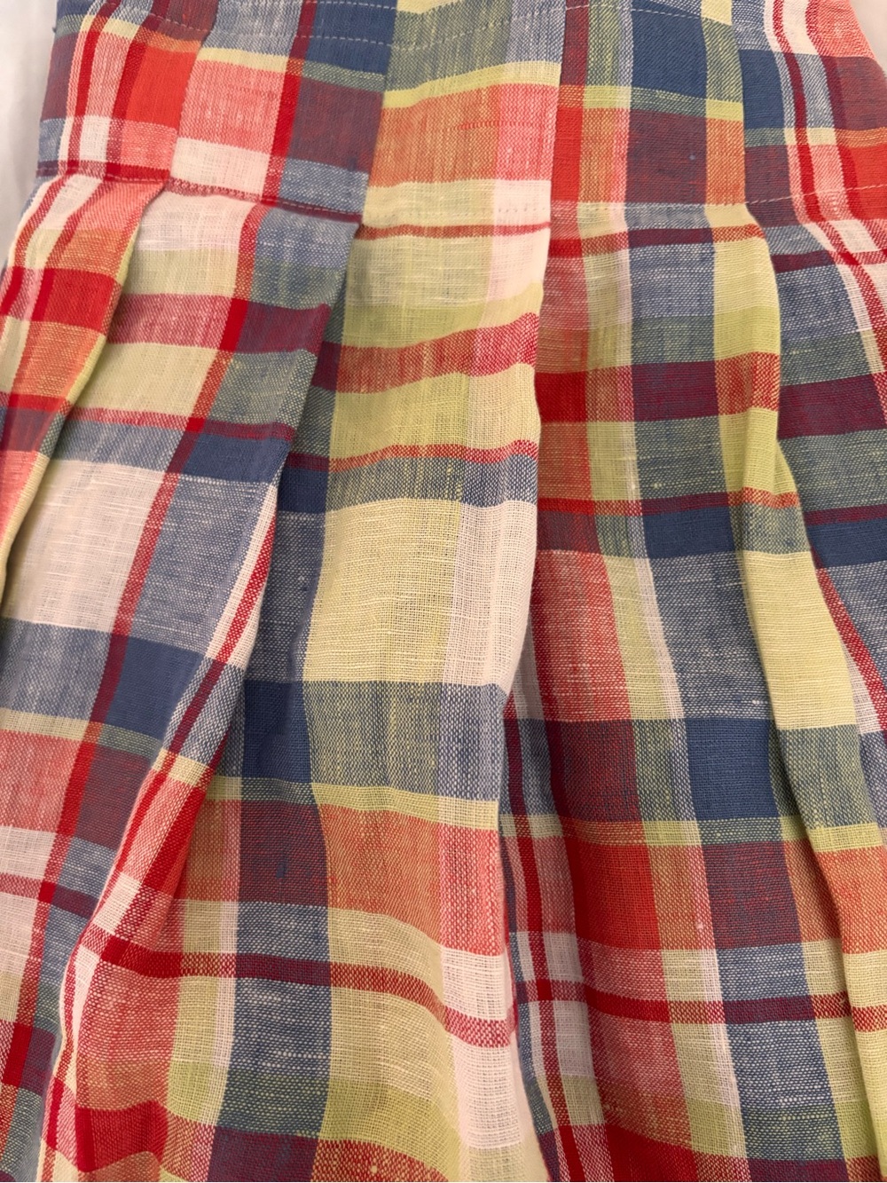 HUNTER BELL Multicolor Plaid Midi Skirt in Red, Blue & Yellow - Picture 4 of 4